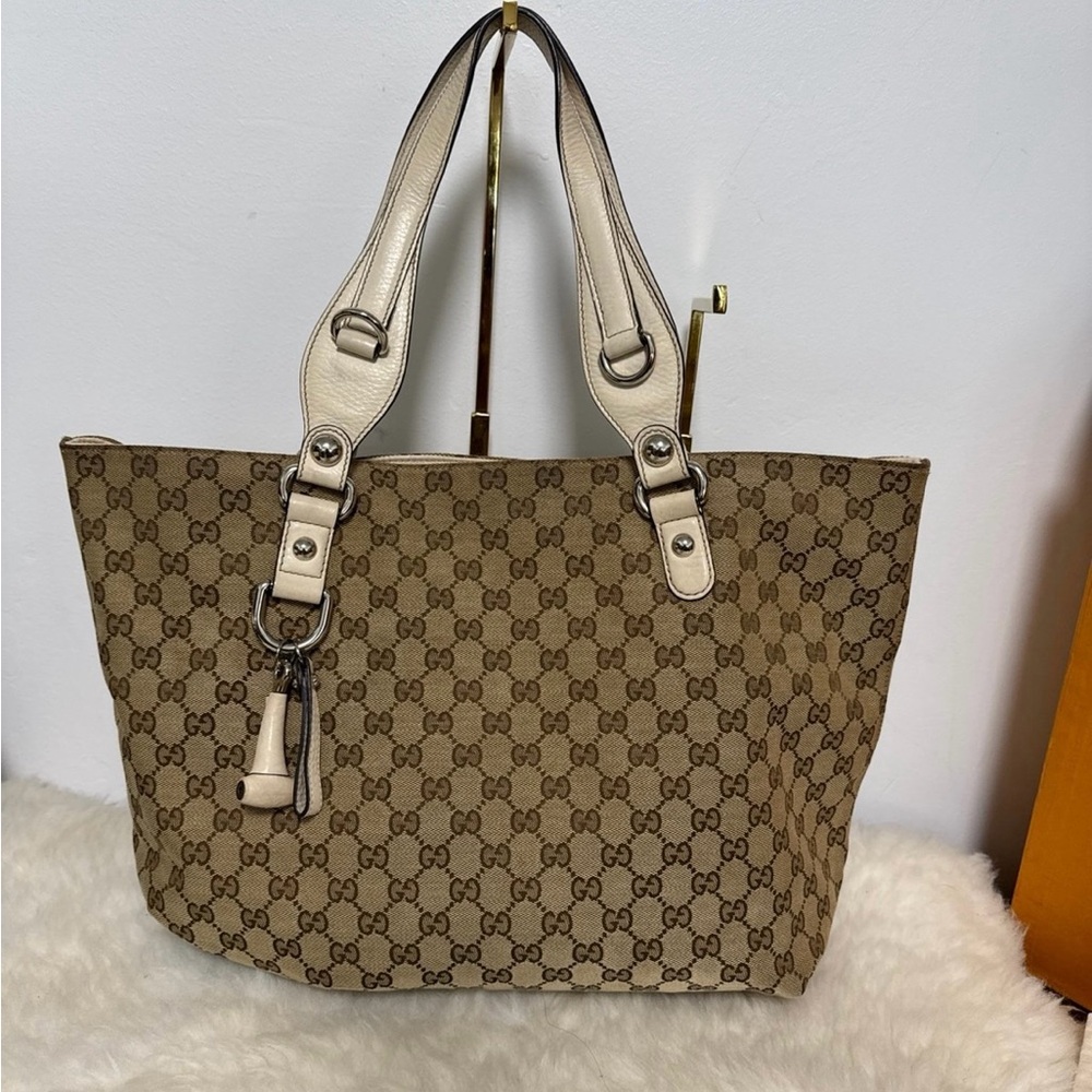 Gucci Cream Leather Tote